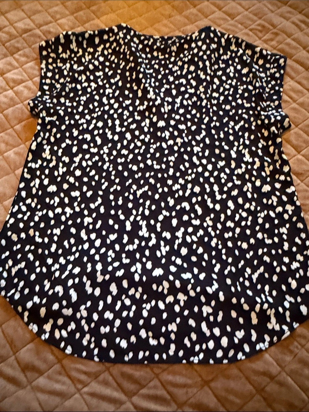 Cynthia Steffe Animal Print Blouse in Black & White Size Medium
